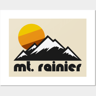 Retro Mt Rainier ))(( Tourist Souvenir Travel Washington Design Posters and Art